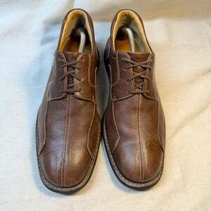 Johnston & Murphy Men's Shuler Bicycle Brown Leather Oxford Shoes